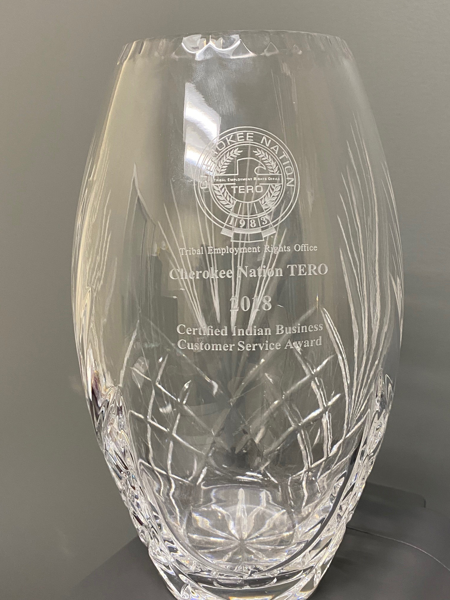 Cherokee Nation 2018 TERO Award